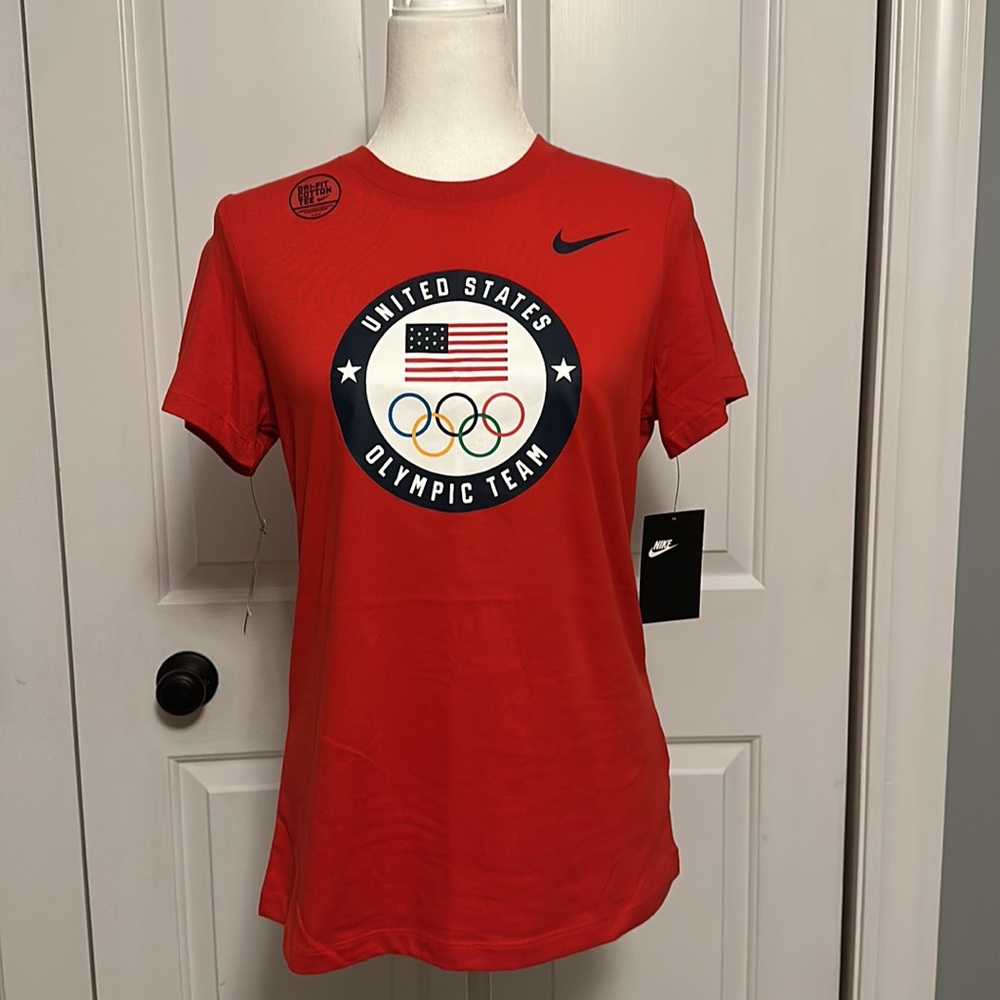 Women’s Nike Olympic Team dri-fit cotton tee. Size M.